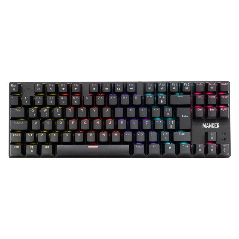 Imagem do produto Teclado Mecanico Gamer Mancer Shade MK2, Rainbow, Switch Huano Vermelho, Preto, MCR-SHM2-RBW01RD em Magazine Luiza